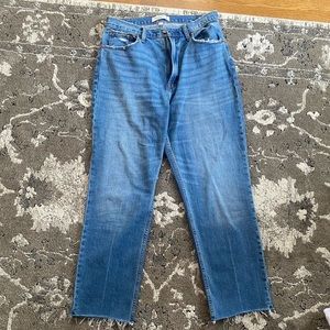 Abercrombie Ankle Straight Ultra-high Rise Denim Curve Love Jeans!